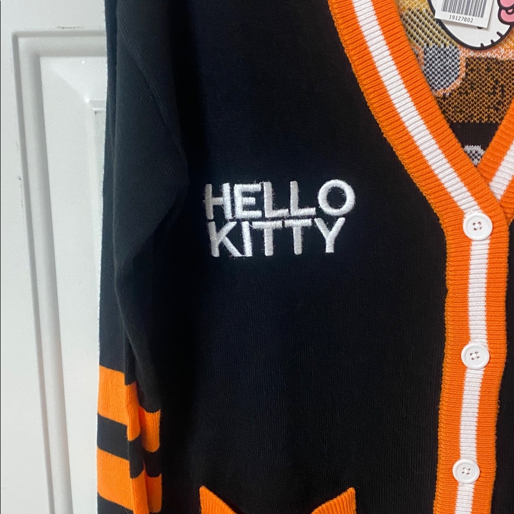 Hello Kitty Halloween Varsity Style Cardigan Size Medium - Picture 3 of 10